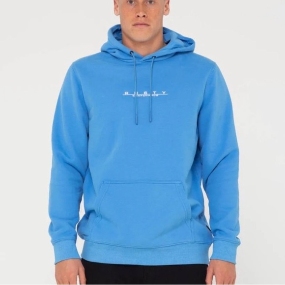 Rusty Men's Blue Hoodie - Picture 1 of 4